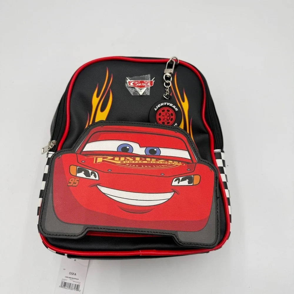 Disney Pixar Cars Lightning McQueen Mini Backpack Racing Checkered Flag NEW